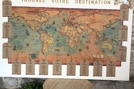 Fine Events - Plan de table mappemonde